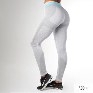 Light Grey & Pale Turquoise Flex Leggings Gymshark